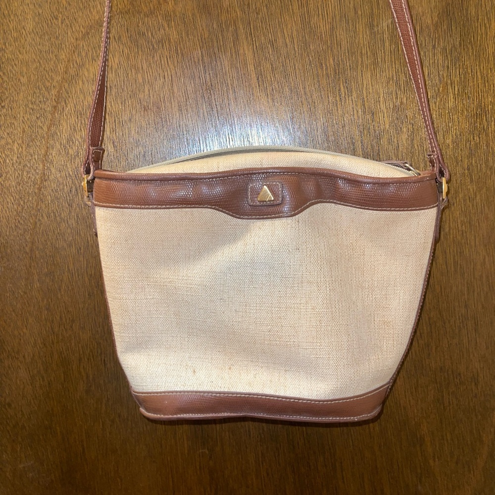 Chic Brown and Cream Shoulder Bag